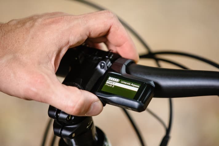   You can switch between the two support profiles directly on the display, which each rider can configure themselves via the app.