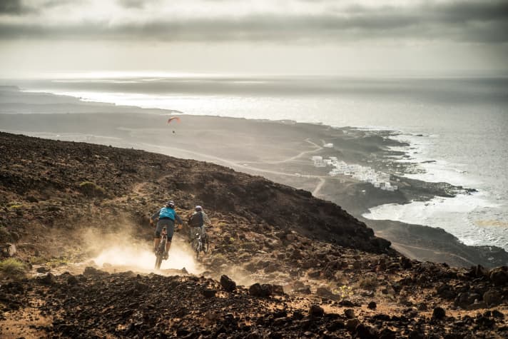   Lava downhill to the horizon. If you want it even smoother, you have to reach for a paraglider.