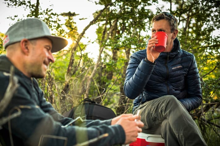In the evenings at camp, with a hot cup of tea, the world is always right, no matter how exhausting the day was.