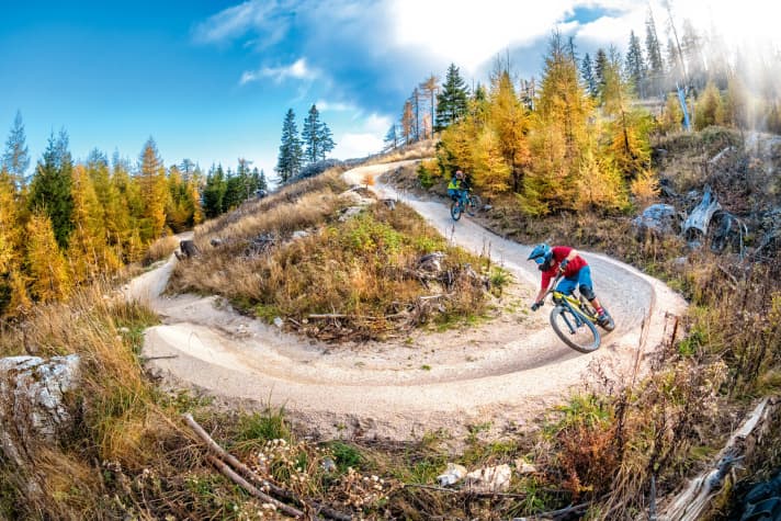   Curves until the doctor comes: We couldn't believe how damn long the flow country trail on the Petzen is.