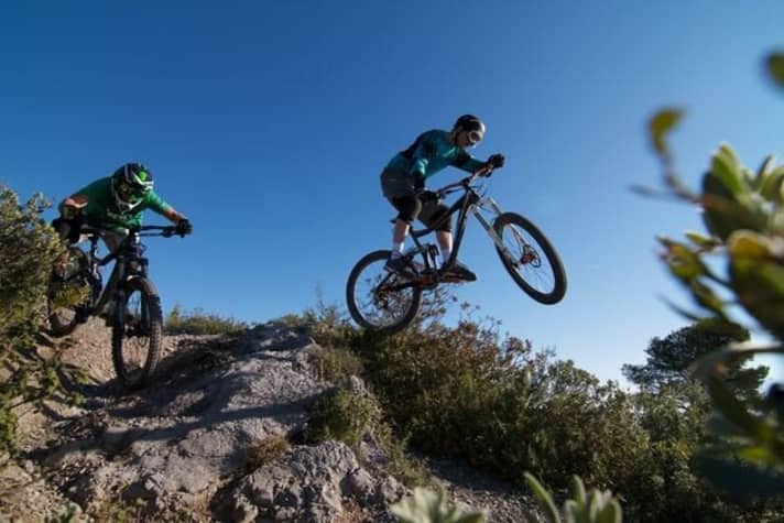   Off into rumble-pumble land: When things get grim and scary on the trail, some bikes quickly reach their limits.