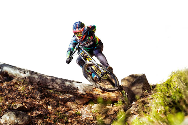   Speed and style: Marcus Klausmann scrubs the Lapierre for the photo session