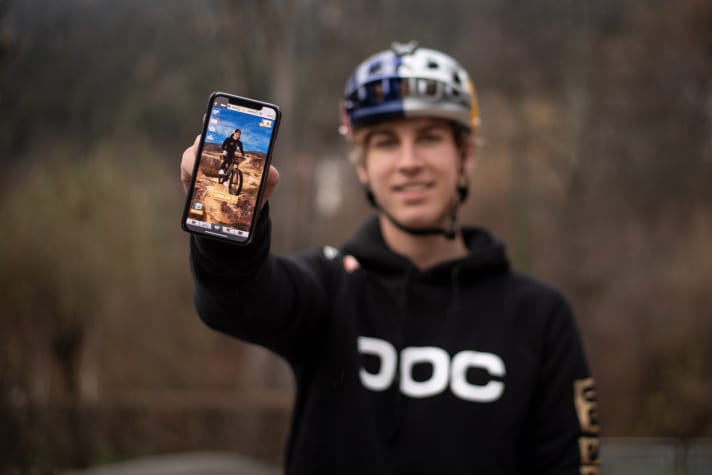   Fabio Wibmer with Bike Unchained 2 customised version