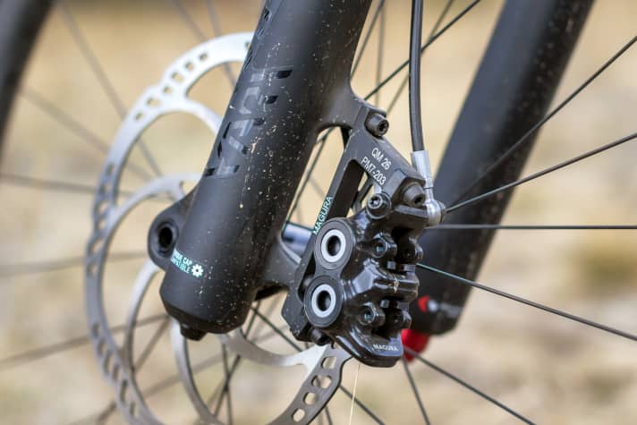   A safe bet: Magura's MT-5 on the Radon was powerful yet easy to modulate.