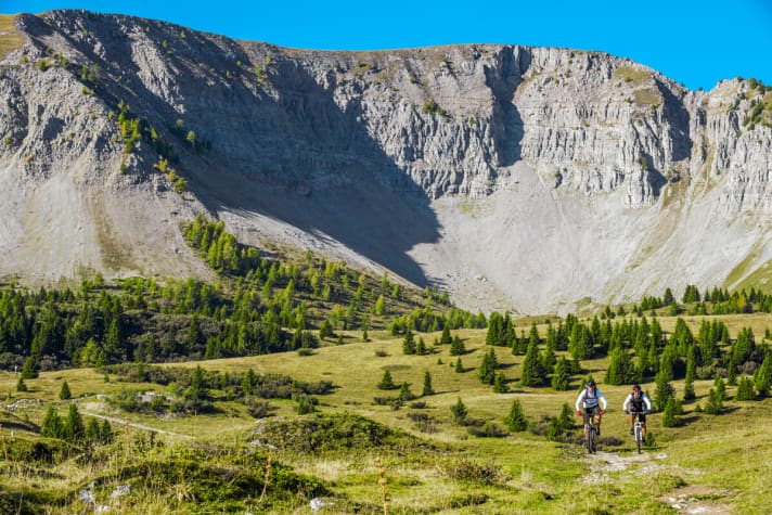   Cruisen unterhalb des Monte Peller, danach geht’s rasant bergab ins Val di Sole.