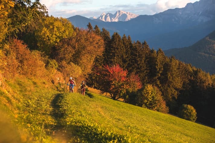   Sanfte Almen-Trails und die Dolomiten nur als Bildrahmen: Das kann das Pustertal auch.