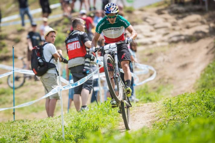   National hero: Cannondale pro Marco Fontana represents the Italian colours at the Cross-Country World Cups - often on the podium.