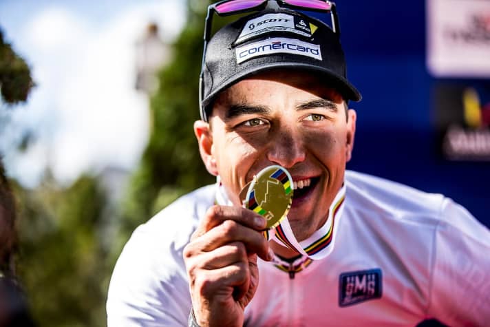   Nino Schurter would also be delighted with another gold medal at the World Championships. It would be his ninth (!) in cross-country.
