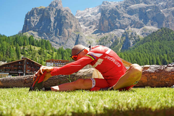   Every muscle in Christoph Sauser's body is trained for maximum performance.