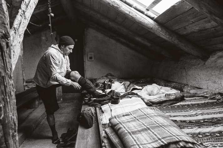   The hut system in the Alps is sensational. You simply cycle from hut to hut and get something warm to eat and a bed at the top of the mountain. On Mont Blanc, you meet people from all over the world in the huts.