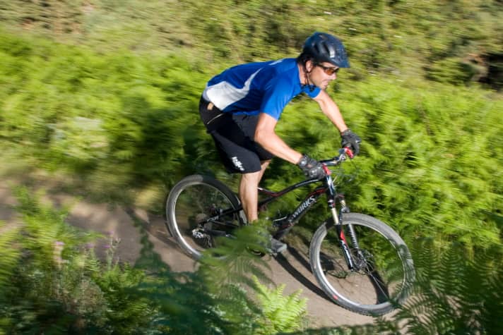   Ideal terrain: The manoeuvrable "Stumpjumper" is particularly fond of single trails.