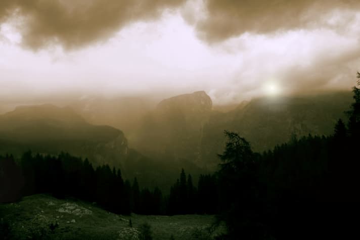 When the storm is already so close, there is only one right direction - downhill.