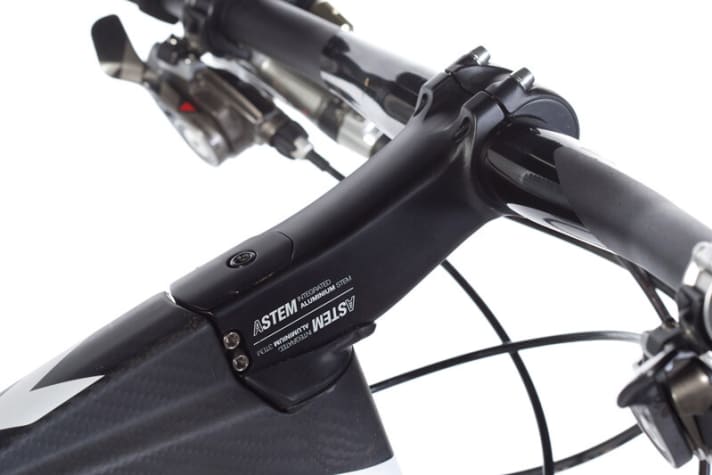   Der Vorbau ist gelungen ins Rahmendesign integriert. Allerdings passt nur dieses Modell von Look.