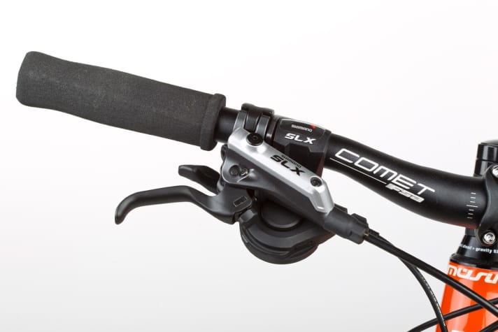   Shimano's SLX stoppers: In this test, none were more ergonomic or easier to modulate.