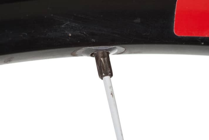   Extra sausage: The nipples on Tricon wheels require special spanners.