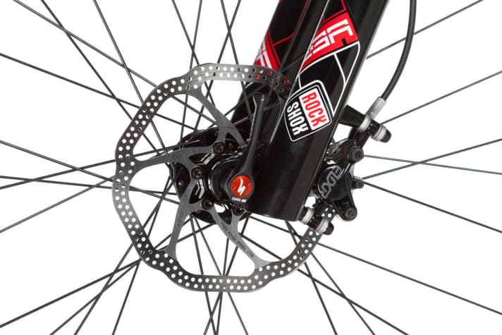   Durch den längeren Hebel des 29er-Laufrades muss die Bremse mehr leisten. Eine 160er-Disc ist unterdimensioniert.