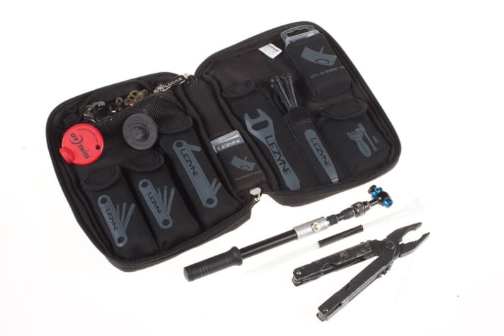   The handy Port-A-Shop tool bag from Lezyne.
