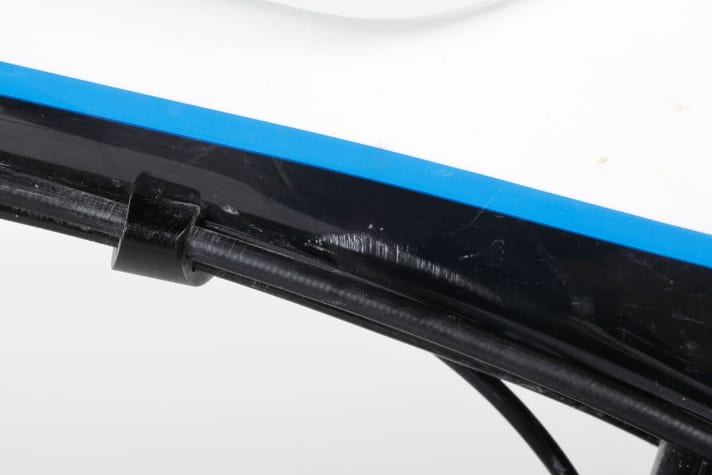   Ugly chafe marks: The cable routing could be better.