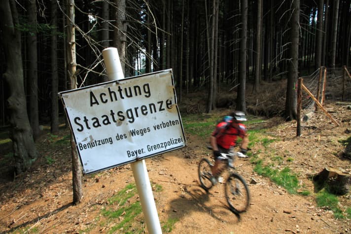   Former no man's land: on the Czech border ridge.
