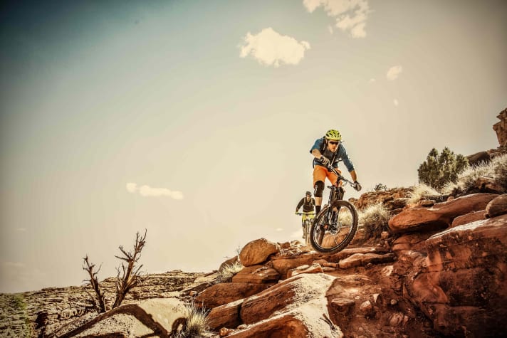   The new Guide brake in use in Moab.
