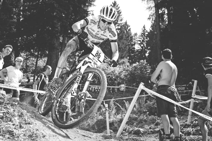   Fleschhut beim Worldcup in der Nachwuchs-Kategorie im italienischen Val di Sole.