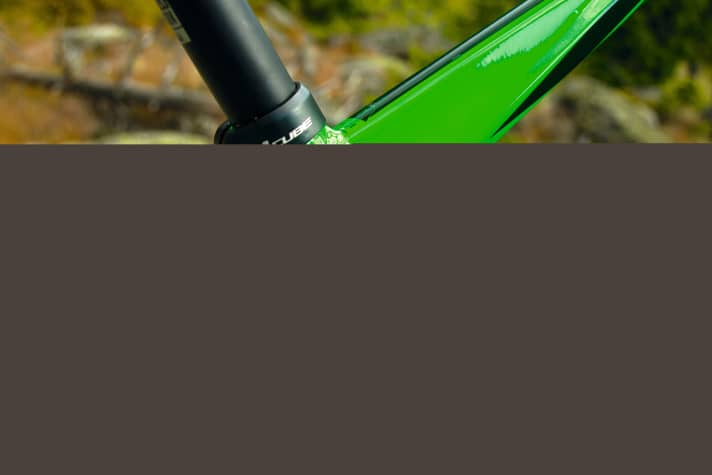   One feature of the new Stereo is the shortened seat tube, which increases the standover height.