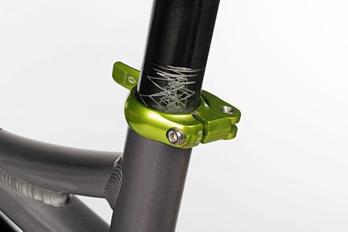   The beautiful finish of the frame with even weld seams is impressive. The seat tube, on the other hand, has not been rubbed out.