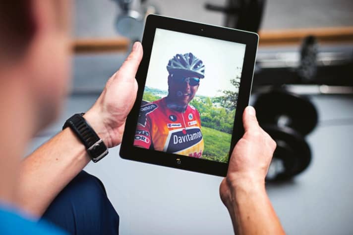   Trikot in XXL und runde Wangen: Vor drei Monaten sah bei Christian die Bike-Welt noch ganz anders aus.