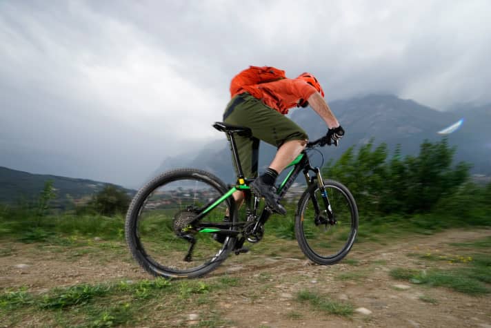   Erste Testfahrt der neuen Shimano XT-Gruppe mit ordentlich Zug auf der Kette.