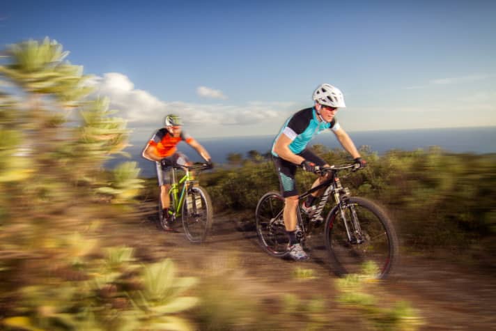   Smooth downhill and firm uphill. An easy-to-operate lockout is required for intermediate sprints and long climbs.