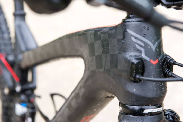   Eye-catcher: The TeXtreme structure is the trademark of the carbon frame of the Felt Decree FRD.