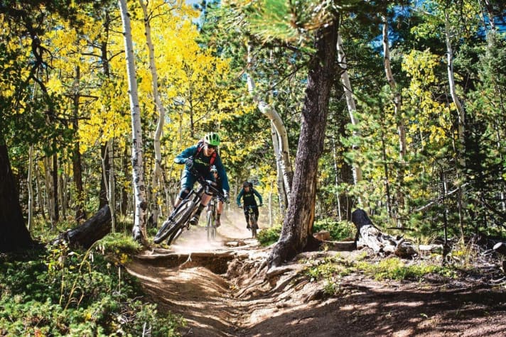   You can experience really great flow on the Pikes Peak Trail from the tree line onwards.
