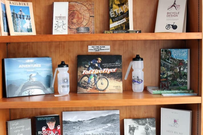 The book corner in the museum. Filled with collector's items.