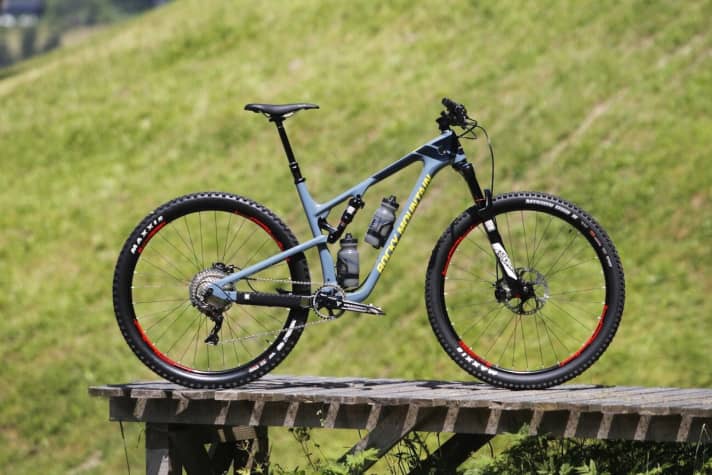   The BC Edition for more demanding trails: shorter stem, more powerful fork and solid tyres.