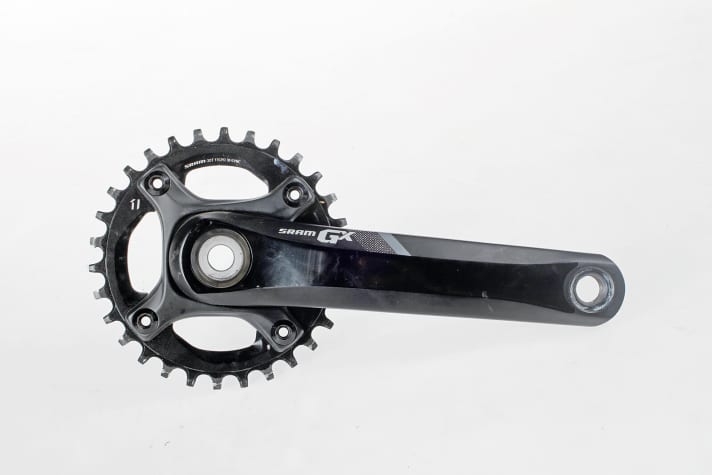   Many of Sram's single cranks come with a conventional chainring spider onto which the chainring is screwed.