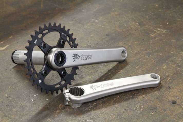   Simple, purist, elegant: the titanium crank from Falkenjagd