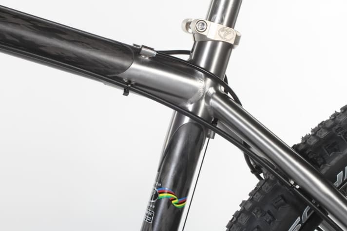   Mountain bike porn: Carbon and titanium combined with love.