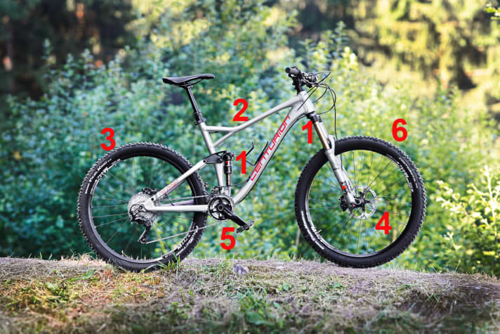 These important parts of a mountain bike also influence the price.