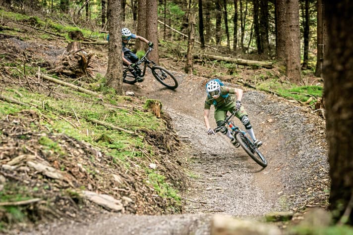   Rollercoaster without the scare: at the Rabenberg trail centre, you can just let it go.