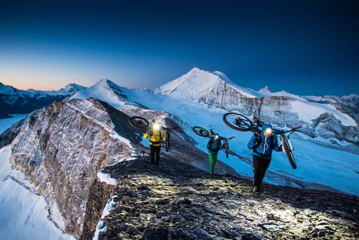   Because they want to: Whizzing bikes along the abyss for hours in the freezing cold? Adventure bikers don't get into such extreme situations by chance.