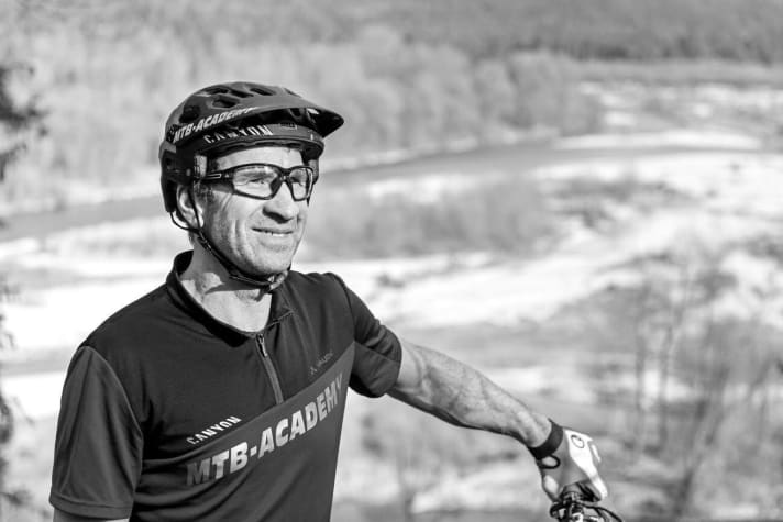   Stefan Herrmann on his home trails on the Isar.