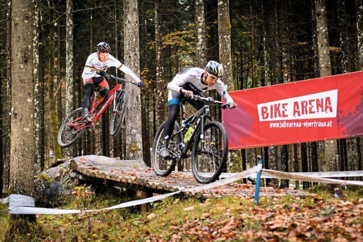   The cross-country course in the Obertraun Bike Arena demands everything from even the best racers.