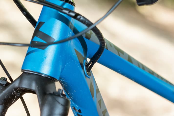   Bergamont Trailster 6.0: The cable routing is a success. Despite many cables, everything is organised.