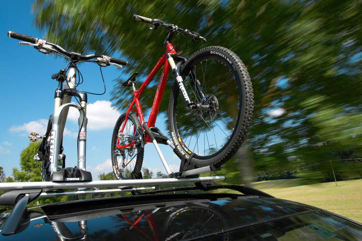 Roof rack for mountain bikes