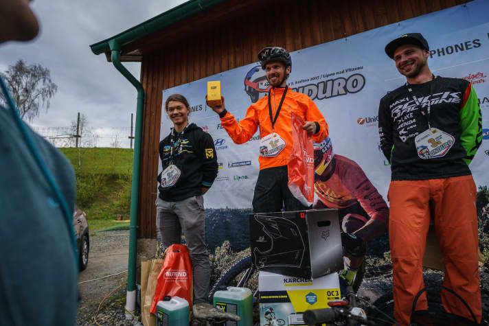   There were numerous prizes for the winner Vitko Matej. All <a href="http://sportsoft.cz/en/race/overview/2143" target="_blank" rel="noopener noreferrer nofollow">results of the Blinduro race can be found here</a>.