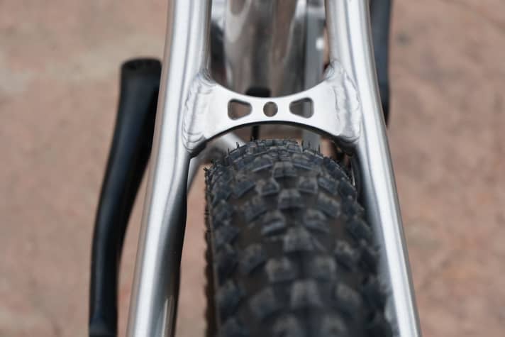 The prototype offers space for 26-inch wheels and tyres up to 2.35 inches wide.