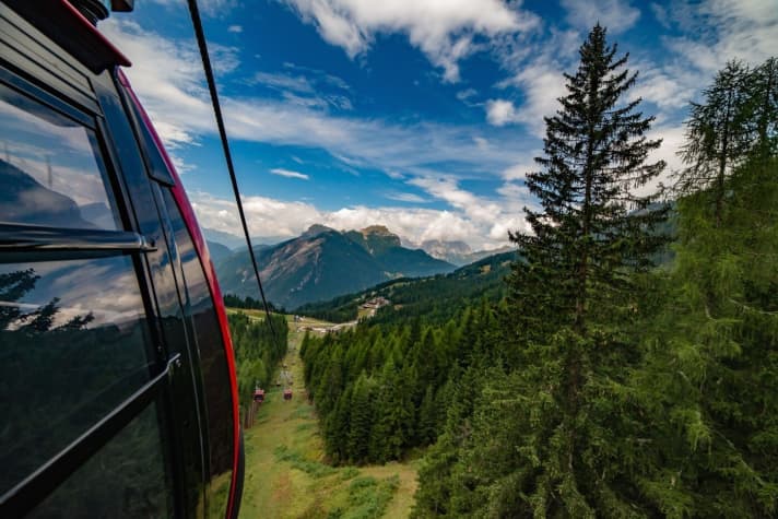   Take the cable car up from Alleghe.