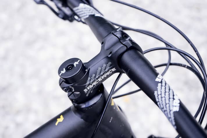   Radon ZR Race 8.0: The short 70-millimetre stem provides security and agility.