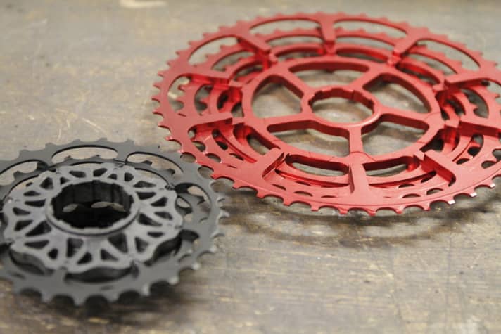   The rear view of the milled cassette.