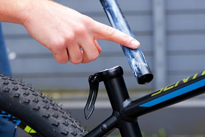   Grease the seatpost, but use assembly paste for carbon seatposts.